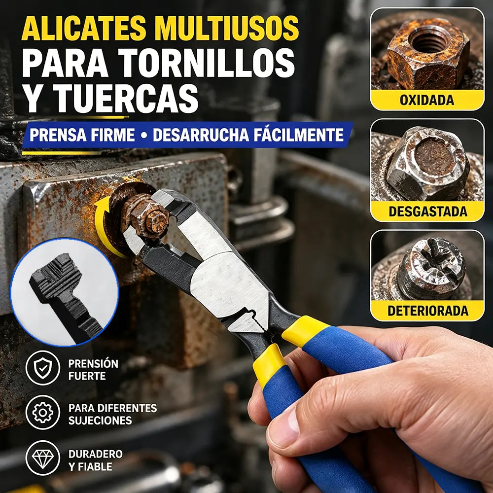 Alicates multifunción para extraer tornillos