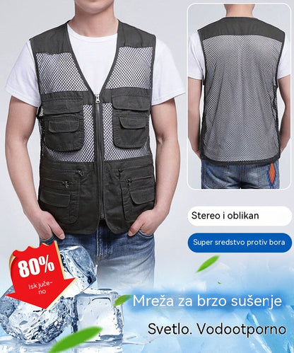 🔥Ležeran funkcionalni prsluk s više džepova【XL-4XL】