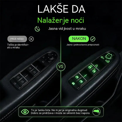 🚗Fluorescentne naljepnice za tipke u automobilu | Trenutačno pronađite kontrole, čak i noću