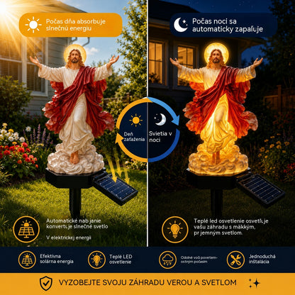 🔥 Solárně osvětlená zahradní socha Ježíše