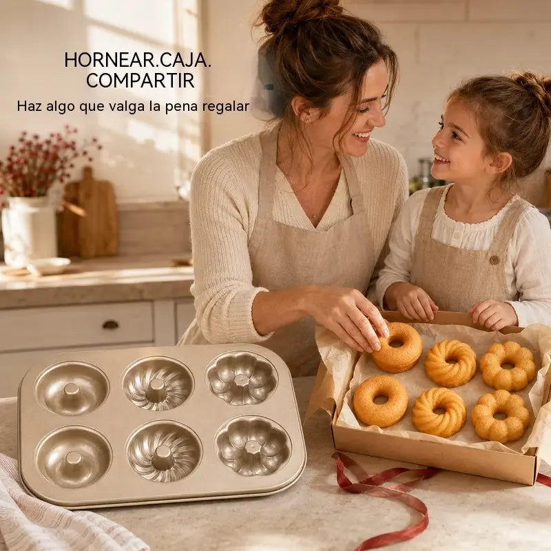 🥳¡Producto estrella!🥳💞 ¡Más de 10.000 unidades vendidas! Molde para mini pasteles en forma de anillo: tres formas, acero al carbono antiadherente. Hornea deliciosos postres: ¡consigue el tuyo ahora! ✅