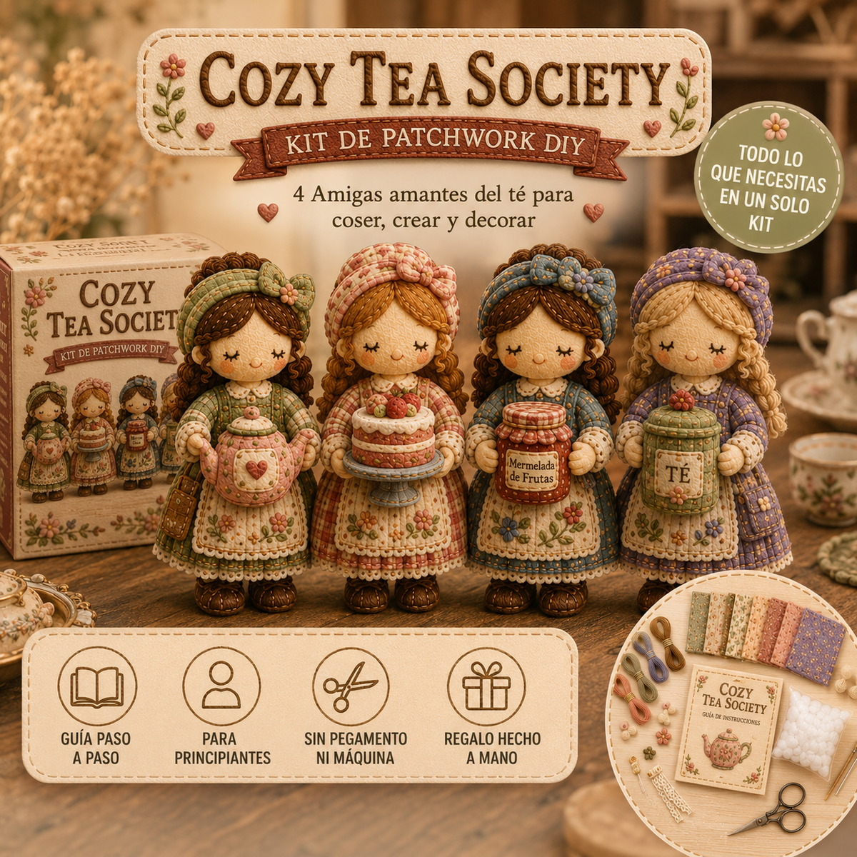 🎁Posledný deň: Využite zľavu 49 %! 🧵 Miniatúrna patchworková sada zo série Miniature World.