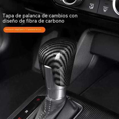 Tapa decorativa de fibra de carbono para la palanca de cambios