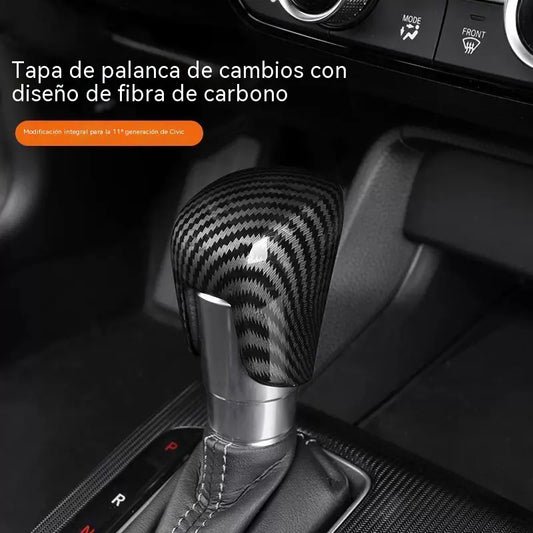 Tapa decorativa de fibra de carbono para la palanca de cambios