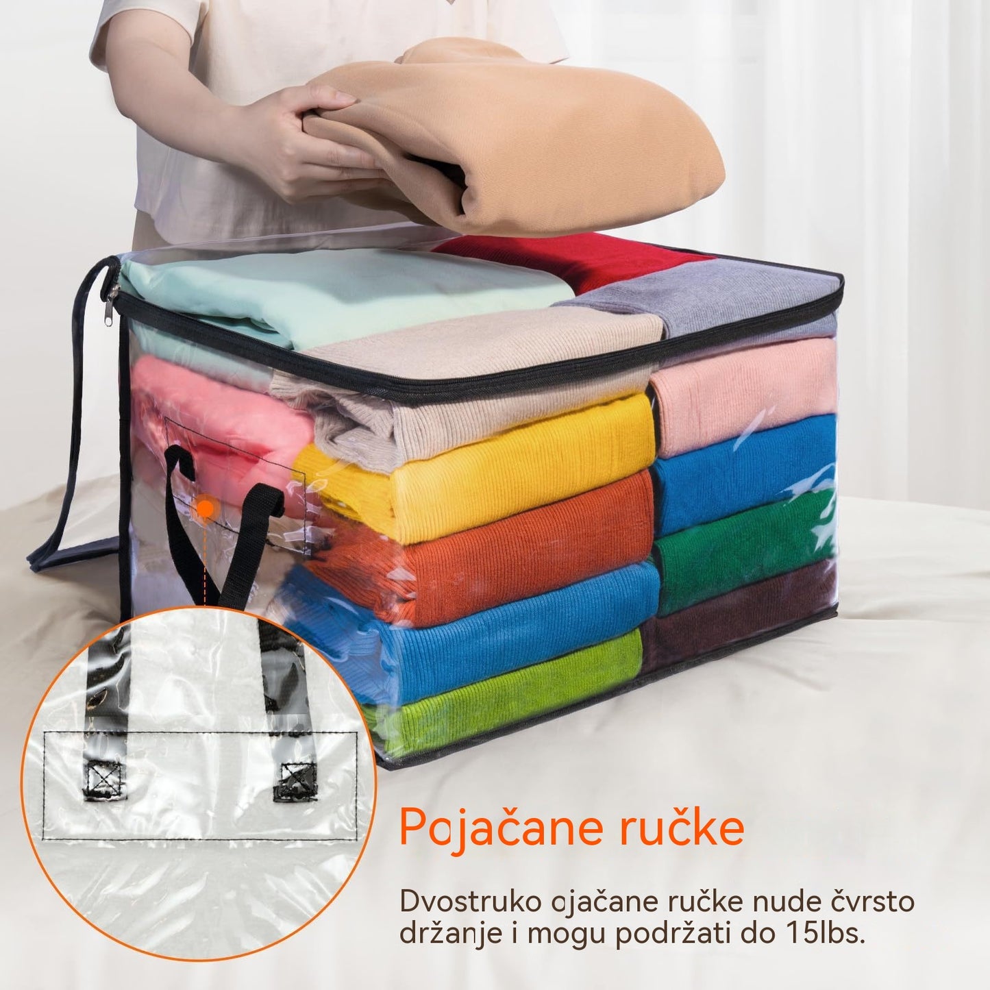 🏠3 komada 29 €🔥Vremenski ograničena ponuda: 49% popusta 📦Velika, čvrsta, debela, prozirna plastična vrećica za odjeću, selidbu i pohranu