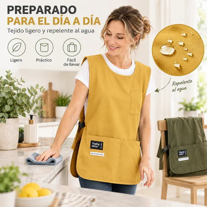 👩‍🍳✨ Vodootporna pregača-prsluk otporna na mrlje – Idealna za kuhanje, rukotvorine i vrtlarenje, s udobnim krojem 🛡️