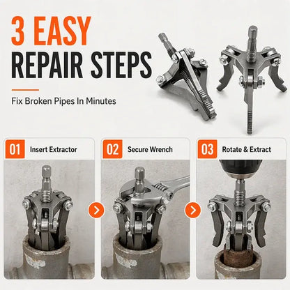 【2 piezas 26€】Extractor universal de tubos rotos de 3 mordazas para taladros manuales