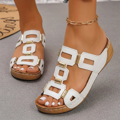 👡【Udobne i jednostavne za hodanje】Retro sandale na platformu (ortopedska peta)