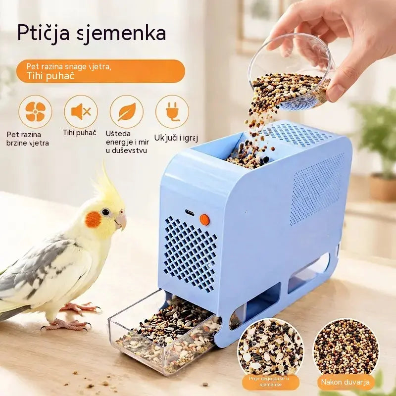 Limpiador de semillas para pájaros: elimina rápidamente las cáscaras vacías para obtener un alimento más limpio.