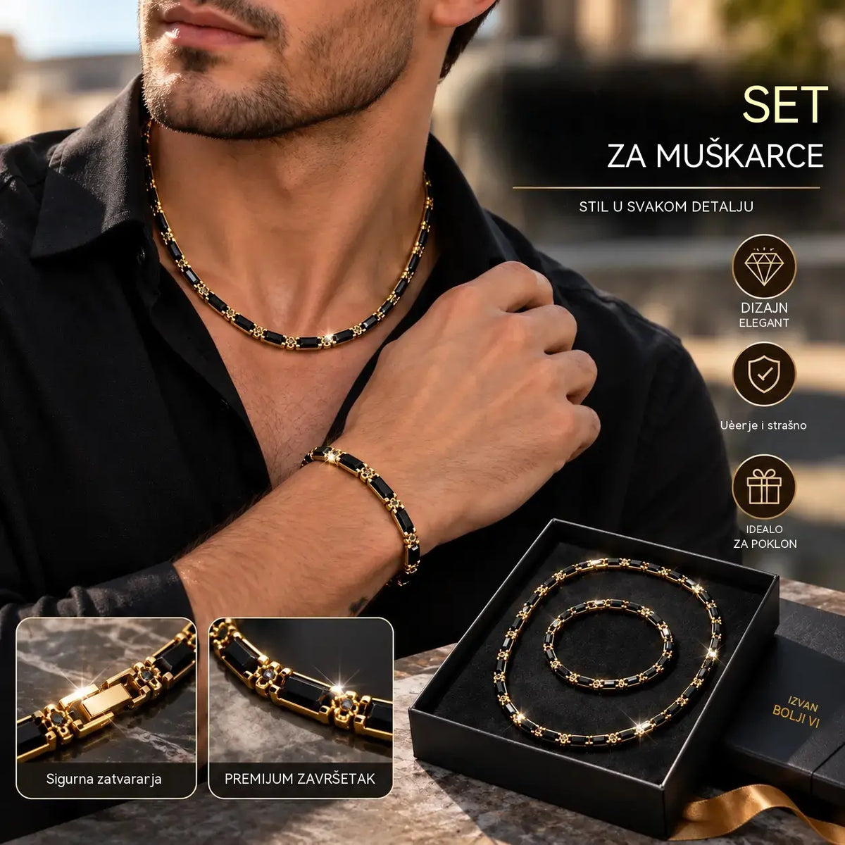 ⏳🔥 50% popusta na ograničeno vrijeme! ⏰ Blistavi set nakita: Odvažan stil, elegantan i plemenit, predstavlja iznimnu kvalitetu 💎✨