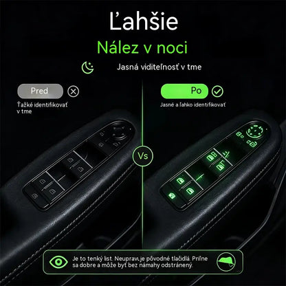 🚗 Fluorescenčné nálepky na tlačidlá do auta | Okamžite vyhľadajte ovládacie prvky, aj v noci