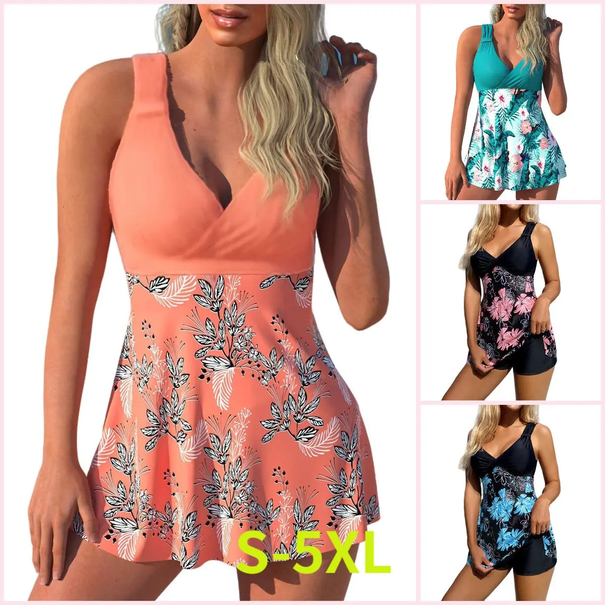 【30% OFF】🏖️🌴【S-5XL】Conjunto de traje de baño estampado para vacaciones en la playa 2026