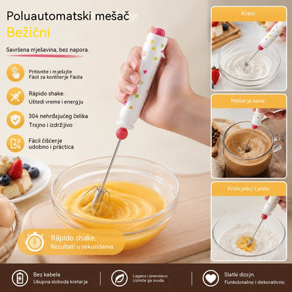 24 euro [Set od dva dijela] 🥚 Poluautomatska odvojiva mutilica za jaja, izrađena od nehrđajućeg čelika 304 ✨