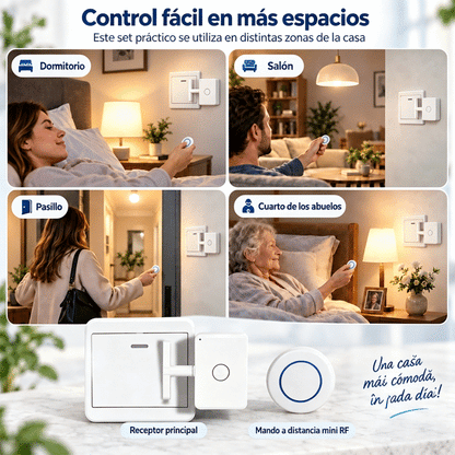 📱💡Controlador inalámbrico inteligente para encender y apagar luces a distancia sin necesidad de cableado.