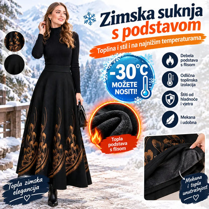 【S-3XL】Debela vunena suknja za jesen i zimu, moderna i svestrana