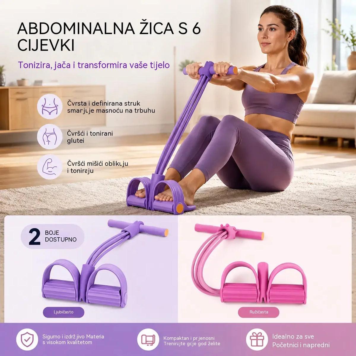 💜 🔥【Ponuda za pola cijene】⏳ Vremenski ograničena ponuda ⏰ Oprema za trening trbušnih mišića