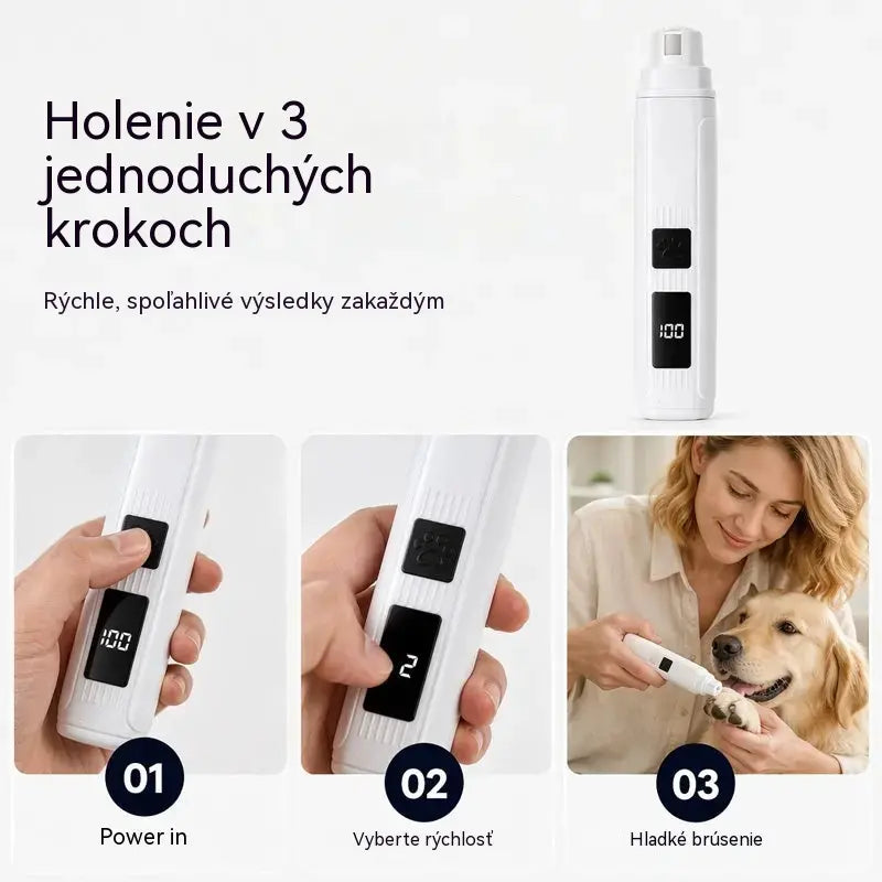🐱🐶 Elektrický pilník na nechty pre domáce zvieratá s LED indikátorom napájania
