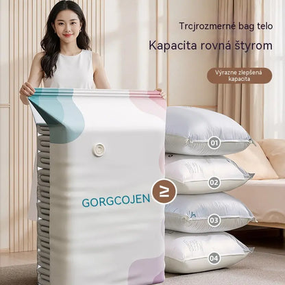 🧳 5 kusov za 25 eur 💨 Veľké, stlačiteľné vákuové úložné vrecko: nevyžaduje pumpičku, je nepriepustné a ideálne na úsporu miesta v kufri a doma ✈️