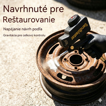 🔫✨ Prenosná pieskovacia pištoľ s gravitačným podávaním – na odhrdzavenie, leptanie a odhrotovanie