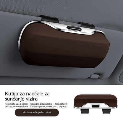 🕶️🚗Futrola za automobilske naočale s štitnikom od sunca ｜ Pogodno za sva vozila
