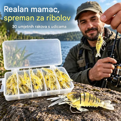 ⏰ Ponuda u pola cijene – samo na ograničeno vrijeme ✨ Bionička mekana varalica u obliku kozice | Iznimno realistična, prirodnog kretanja; otporna na kidanje i izdržljiva; pogodna za ribolov u slatkoj i slanoj vodi 🎣