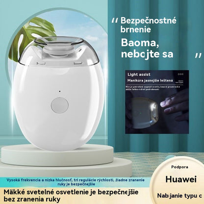 Automatický pilník na nehty 1, bezpečná a šetrná péče o nehty