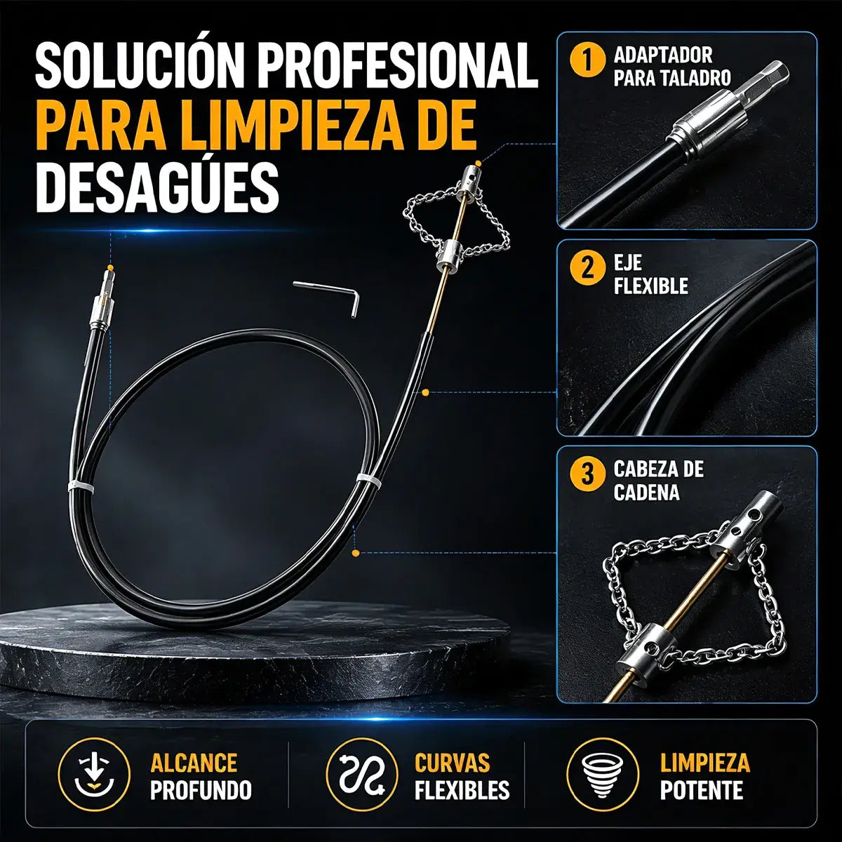 Herramientas para desatascar alcantarillas e inodoros