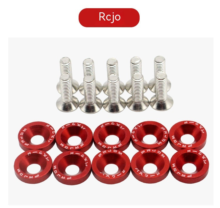 🔥 Kit de arandelas M6 de colores para modificación de vehículos