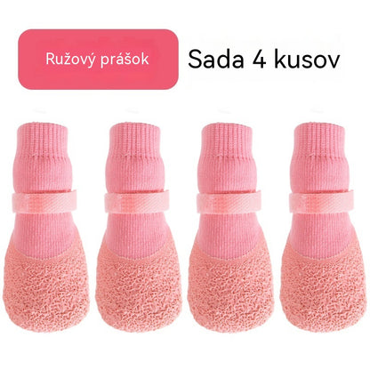 🐕🐕【20€】2 sady (8 kusov) – Nové nepremokavé ponožky pre psov. Silikónové gumáky pre psov. Protišmykové a odolné voči oderu.