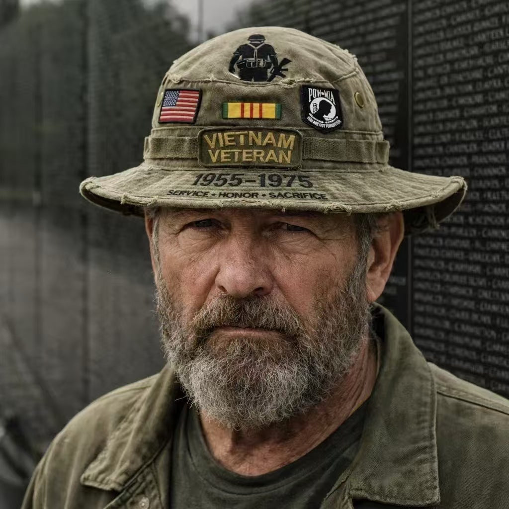 🏆Último día de rebajas: 49% de descuento 🎖️Sombrero Boonie en homenaje a los veteranos de Vietnam: honra su servicio y sacrificio. Sombrero resistente para exteriores con protección táctica.
