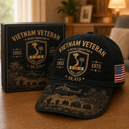 🏆Último día de promoción: ¡45% de descuento! 🏜️ Gorra conmemorativa para veteranos de la Guerra del Golfo – Gorra de veterano con el escudo del desierto