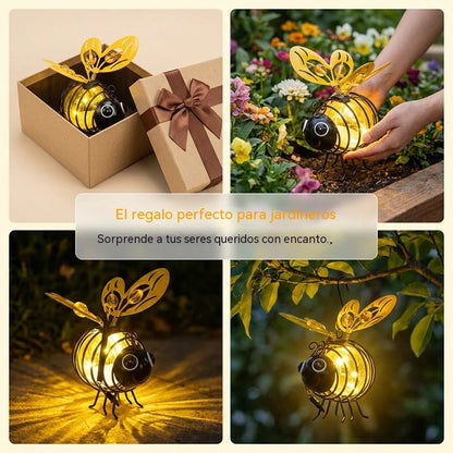 🐝 Lámpara colgante solar para jardín con forma de abeja
