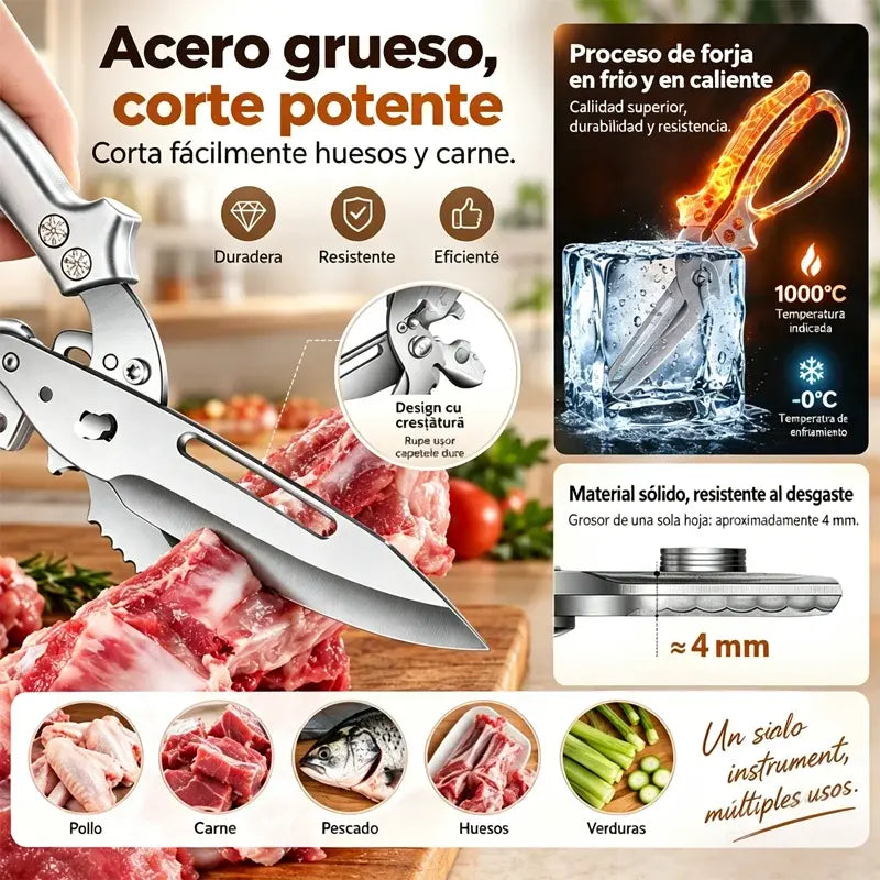 ✂️🦴Tijeras de cocina multifuncionales de alta resistencia