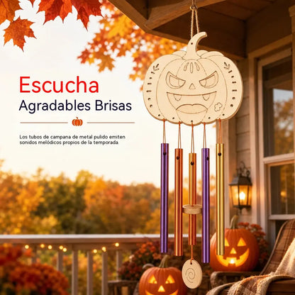 🎃 ¡A mitad de precio! 🪵 Kit de manualidades de calabazas de madera: campanillas de viento de Halloween para hacer tú mismo ✨