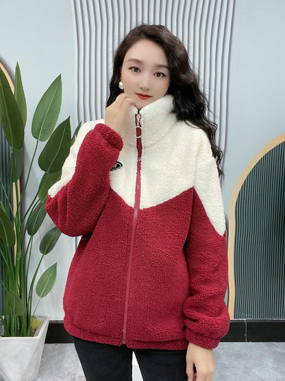 🔥🐏【M-4XL】Zimska flis jakna, pamučna jakna, ojačana pamučna jakna od janjeće vune, topla jakna