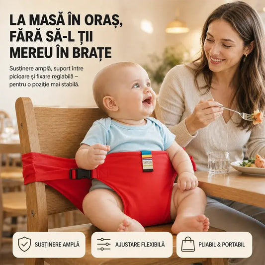 👶 Neizostavan proizvod za hranjenje djece tijekom putovanja! Sigurnosni remen za prijenosne hranilice – spreman za upotrebu jednim klikom i sa zaštitom od pada! ✨🎒