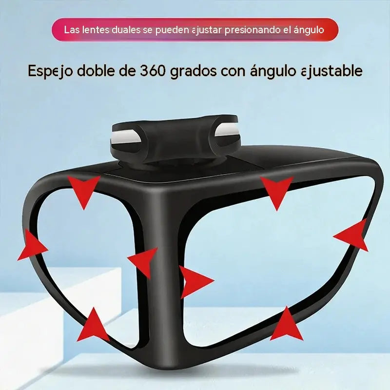 💥¡Descuento por tiempo limitado! 🔥Espejo de doble cara, espejo de punto ciego ajustable 360°