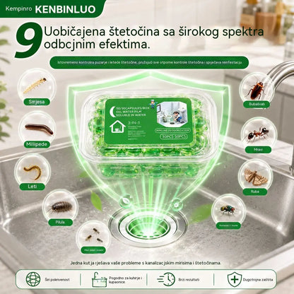 2 pakiranja (100 tableta) 👍Kapsule topljive u vodi za uklanjanje neugodnih mirisa iz odvoda - savršeno rješenje za sprječavanje širenja mirisa u kupaonicama i kuhinjama.