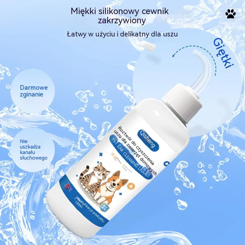 🐶🐱 Środek do czyszczenia uszu, który łagodzi swędzenie uszu u psów i kotów.