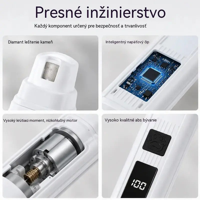🐱🐶 Elektrický pilník na nechty pre domáce zvieratá s LED indikátorom napájania
