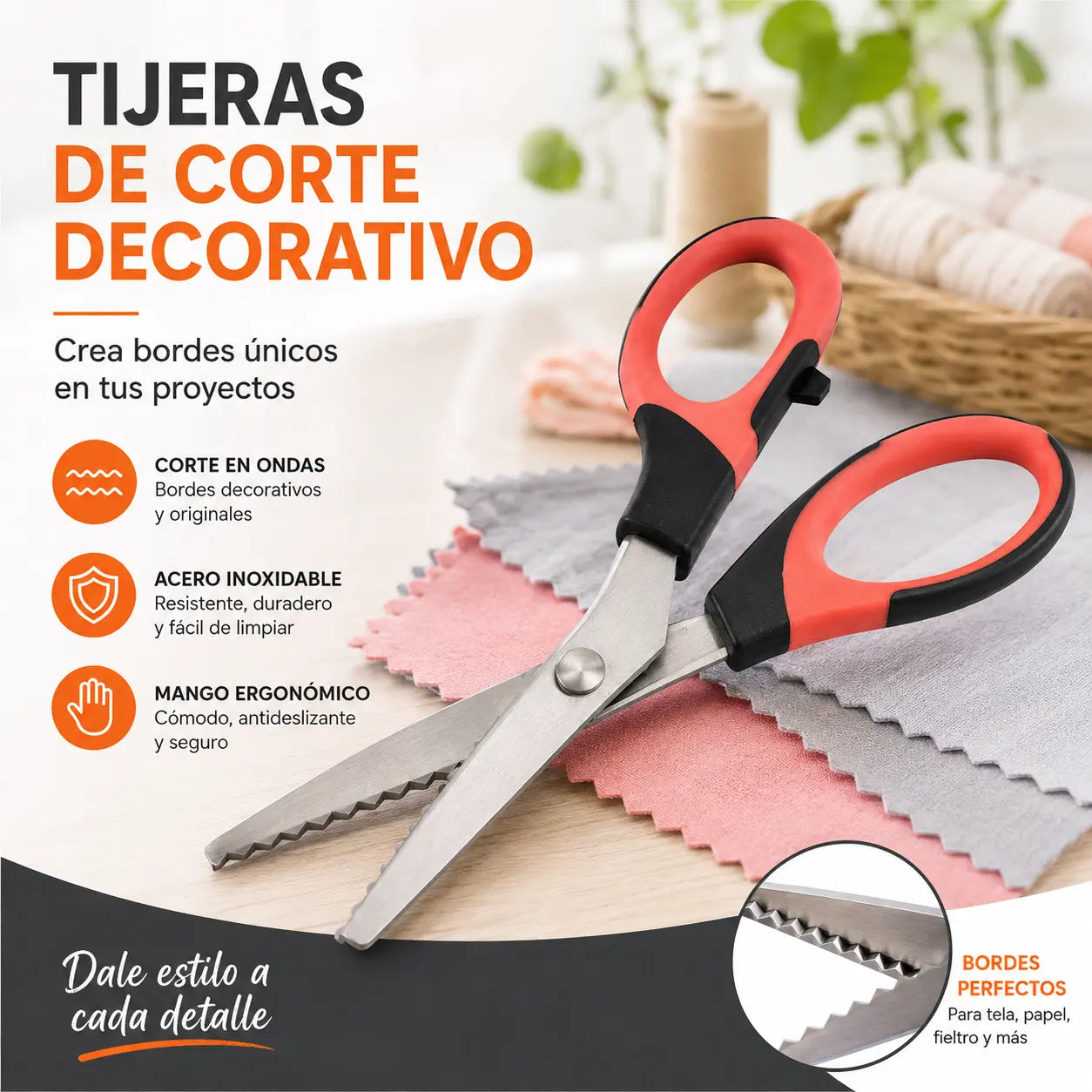✂️ Višenamjenske škare za rezanje s cik-cak oštricom – za tkaninu, papir i rukotvorine 🧵