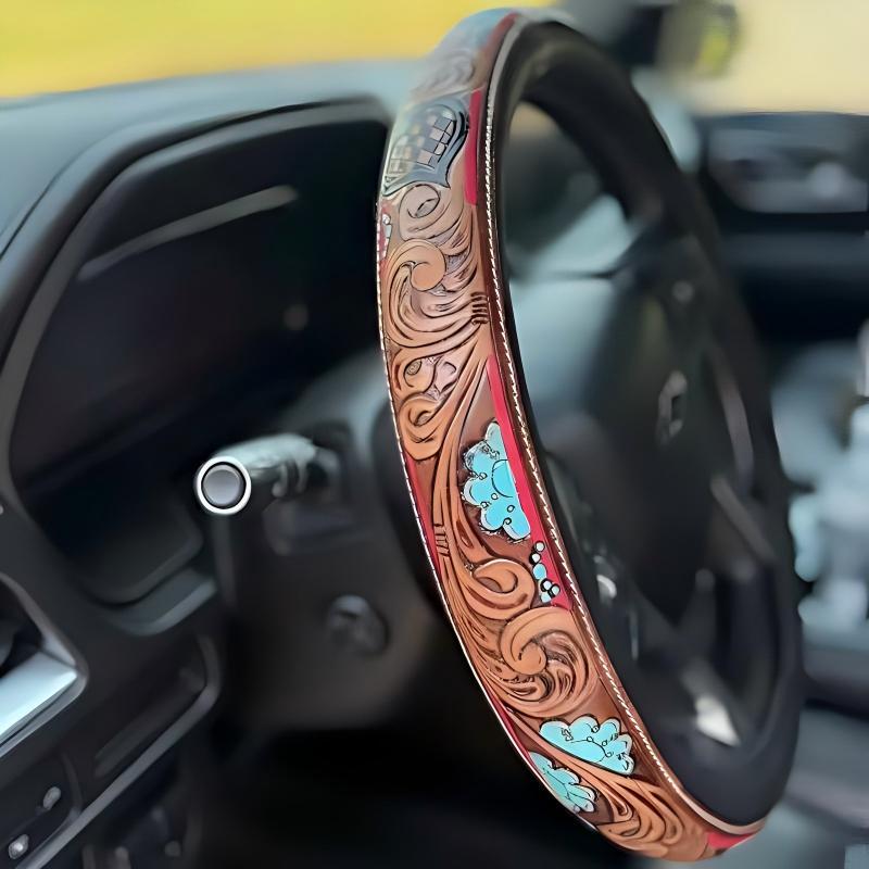Funda universal para volante de coche vaquero retro del oeste