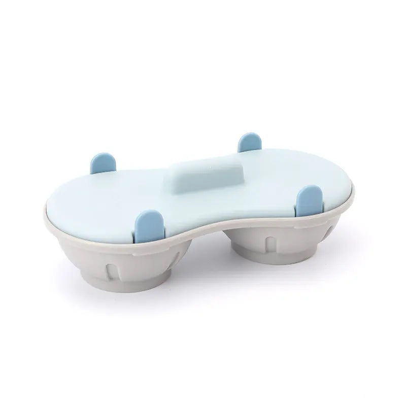 Caja de vaporizador de huevos para microondas con doble compartimento, molde para cocinar huevos de cocina