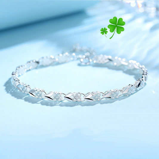✨🛒【Compre 1 y obtenga 1 gratis】2 piezas por 26 euros💖Nueva y moderna pulsera de plata de ley 925 para mujer🍀