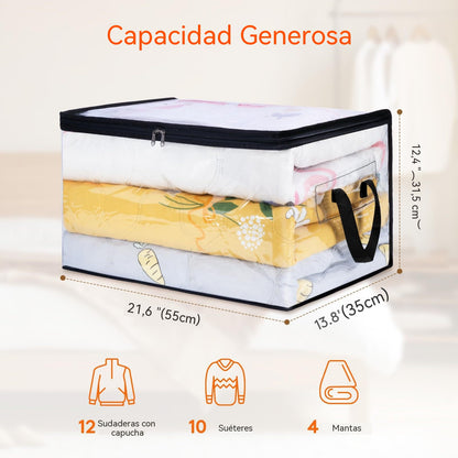 🏠3 piezas 29€🔥Oferta por tiempo limitado: 49% de descuento 📦Bolsa de almacenamiento de plástico grande, resistente, gruesa y transparente para ropa, mudanzas y almacenamiento