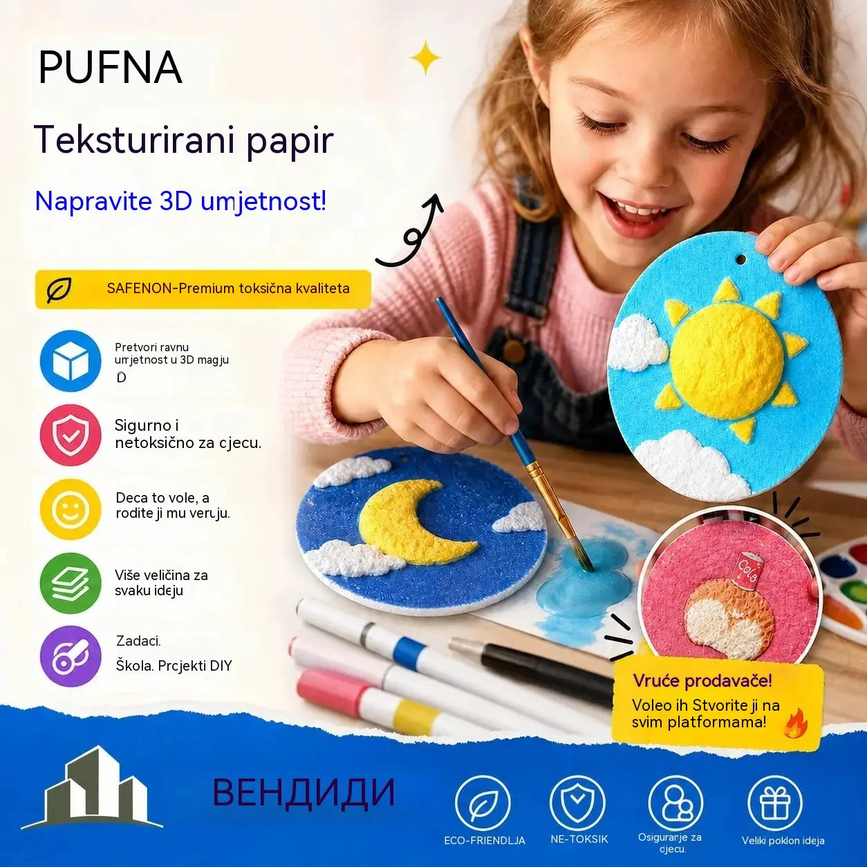 🎄Posebna ponuda iznenađenja! 🔮Savladajte čaroliju crtanja! 👩‍🎨Papir za crtanje s teksturom pjene🎁