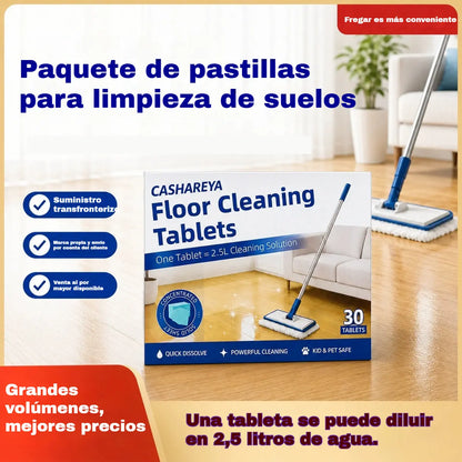 💦🏡【3 unidades, 90 pastillas en total】Toallitas limpiadoras de suelos solubles en agua