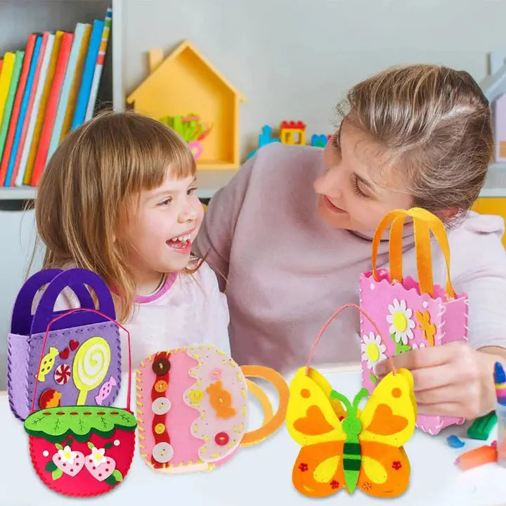 🔥【4 kom】🥰DIY netkane ručno rađene dječje torbe, najbolji poklon za djecu🎁