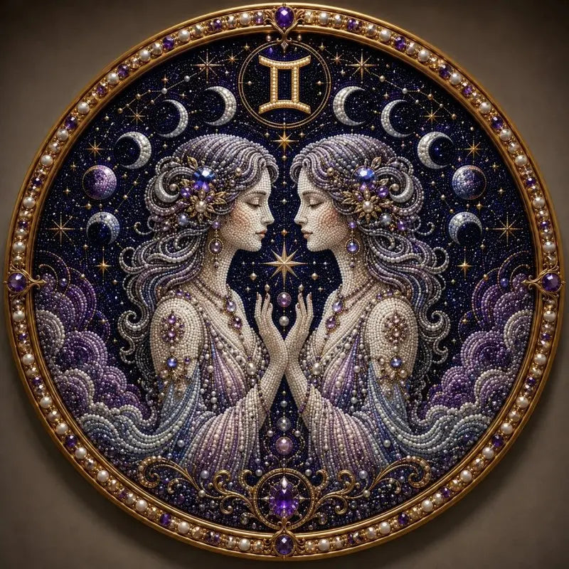 🎁🎁Kit de arte con perlas de los 12 signos del zodiaco
