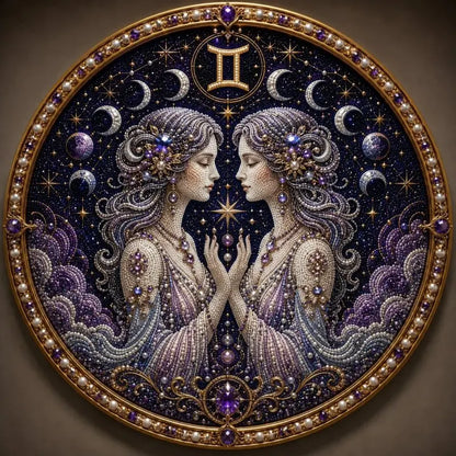 🎁🎁Kit de arte con perlas de los 12 signos del zodiaco